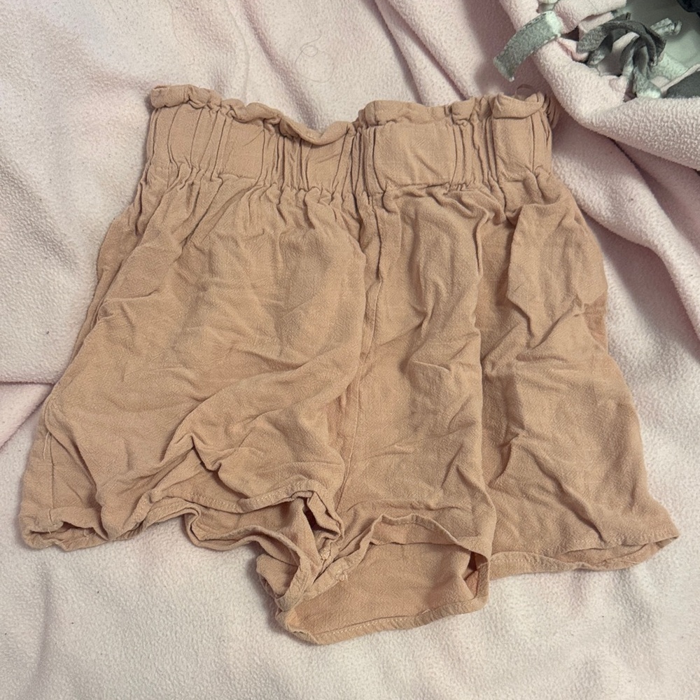 Papermoon High Waist Ruffled Shorts - pink